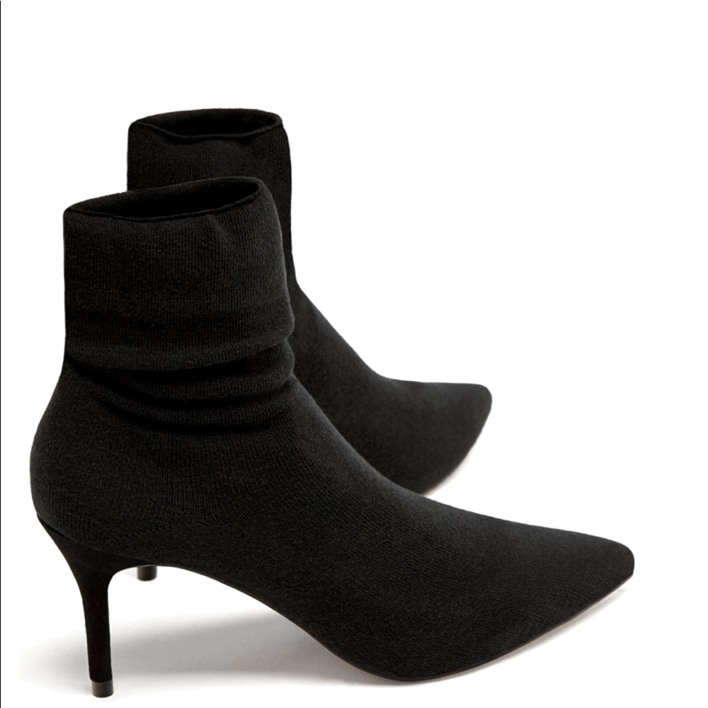 ZARA Sock Style Ankle Boot - Picture 2 of 7